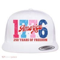 250 Years Of Freedom 1776-2026 250th Anniversary Flat Bill Trucker Hat thumb 0