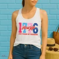 250 Years Of Freedom 1776-2026 250th Anniversary Women's Tank Top thumb 2