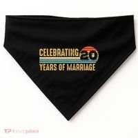 20 Years of Marriage Married Couple 20th Wedding Anniversary USA-Made Doggie Bandana thumb 0