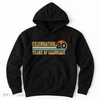 20 Years of Marriage Married Couple 20th Wedding Anniversary Hoodie thumb 0