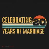 20 Years of Marriage Married Couple 20th Wedding Anniversary Long Sleeve Shirt thumb 2