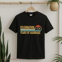 20 Years of Marriage Married Couple 20th Wedding Anniversary T-Shirt thumb 2