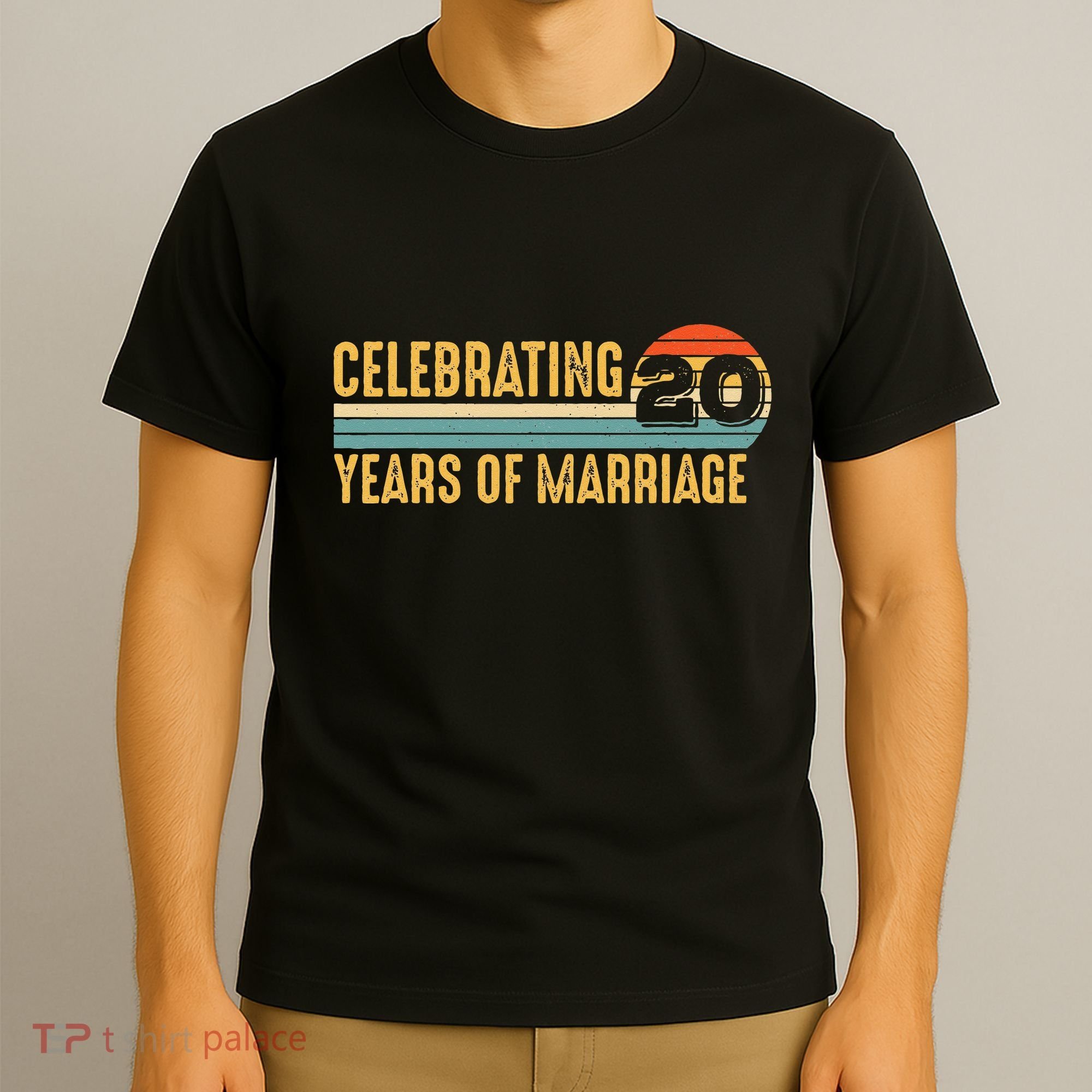 20 Years of Marriage Married Couple 20th Wedding Anniversary T-Shirt