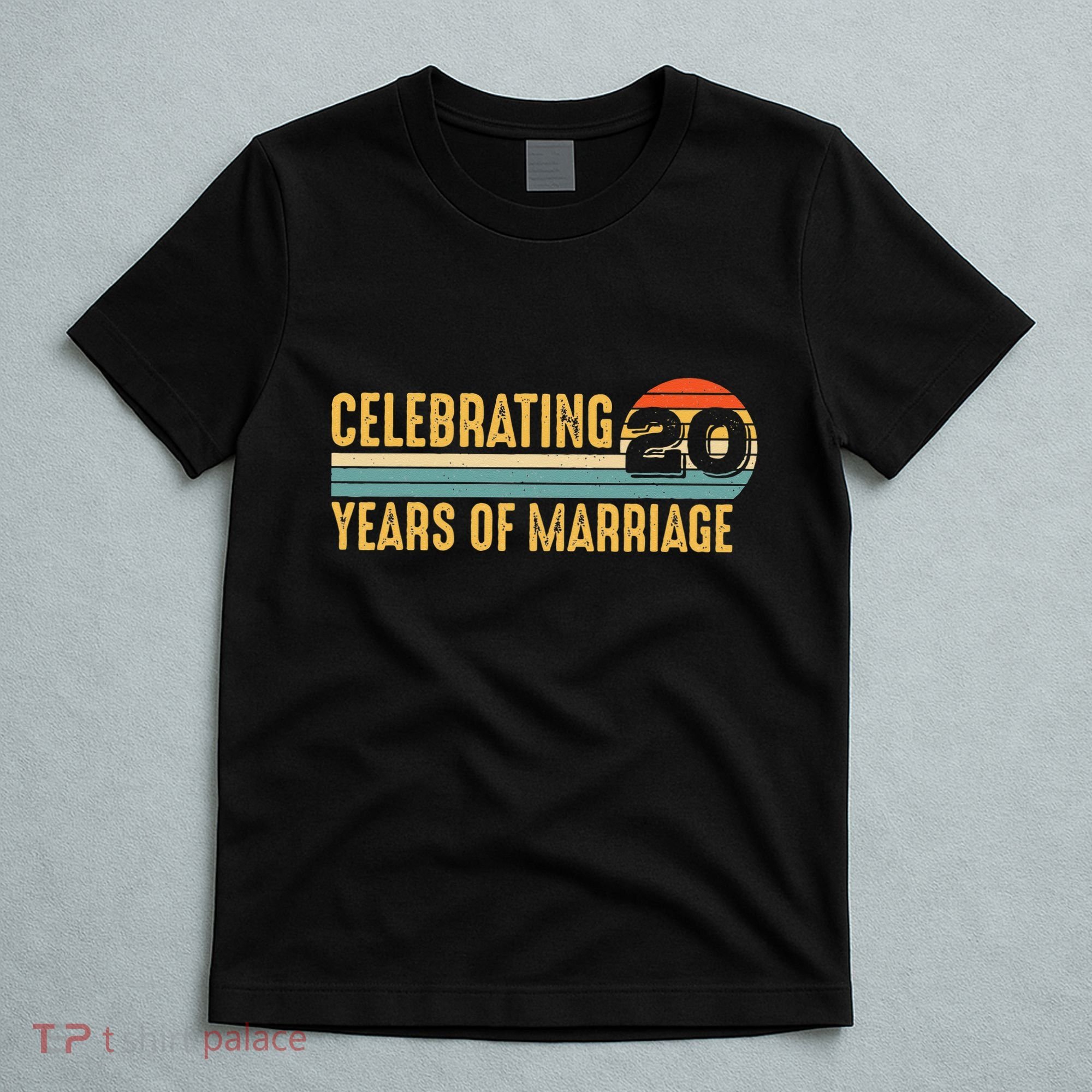 20 Years of Marriage Married Couple 20th Wedding Anniversary T-Shirt