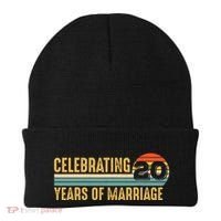 20 Years of Marriage Married Couple 20th Wedding Anniversary Beanie thumb 0
