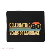 20 Years of Marriage Married Couple 20th Wedding Anniversary Mousepad thumb 0