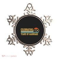 20 Years of Marriage Married Couple 20th Wedding Anniversary Ornament thumb 0