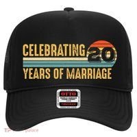 20 Years of Marriage Married Couple 20th Wedding Anniversary Hat thumb 0