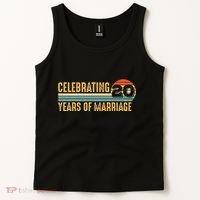 20 Years of Marriage Married Couple 20th Wedding Anniversary Tank Top thumb 2
