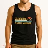 20 Years of Marriage Married Couple 20th Wedding Anniversary Tank Top thumb 3