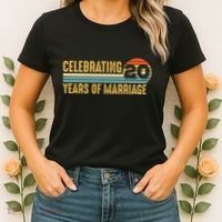 20 Years of Marriage Married Couple 20th Wedding Anniversary Women's T-Shirt thumb 2