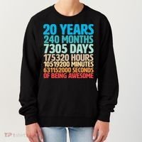 20 Years Of Being Awesome 20th Birthday Time Breakdown Women's Sweatshirt thumb 0