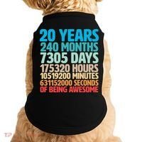 20 Years Of Being Awesome 20th Birthday Time Breakdown Doggie Tank thumb 0