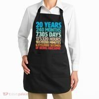 20 Years Of Being Awesome 20th Birthday Time Breakdown Apron thumb 2