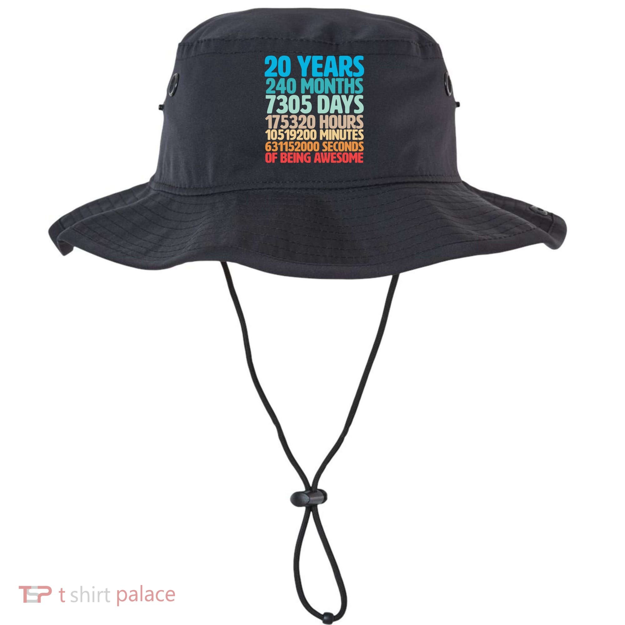 20 Years Of Being Awesome 20th Birthday Time Breakdown Bucket Hat