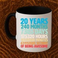 20 Years Of Being Awesome 20th Birthday Time Breakdown Coffee Mug thumb 2