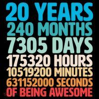 20 Years Of Being Awesome 20th Birthday Time Breakdown Coffee Mug thumb 5