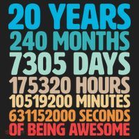 20 Years Of Being Awesome 20th Birthday Time Breakdown Beanie thumb 2