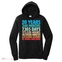20 Years Of Being Awesome 20th Birthday Time Breakdown Women's Hoodie thumb 0