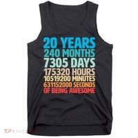 20 Years Of Being Awesome 20th Birthday Time Breakdown Tank Top thumb 0