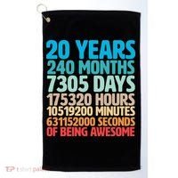 20 Years Of Being Awesome 20th Birthday Time Breakdown Golf Towel thumb 0