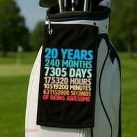 20 Years Of Being Awesome 20th Birthday Time Breakdown Golf Towel thumb 2