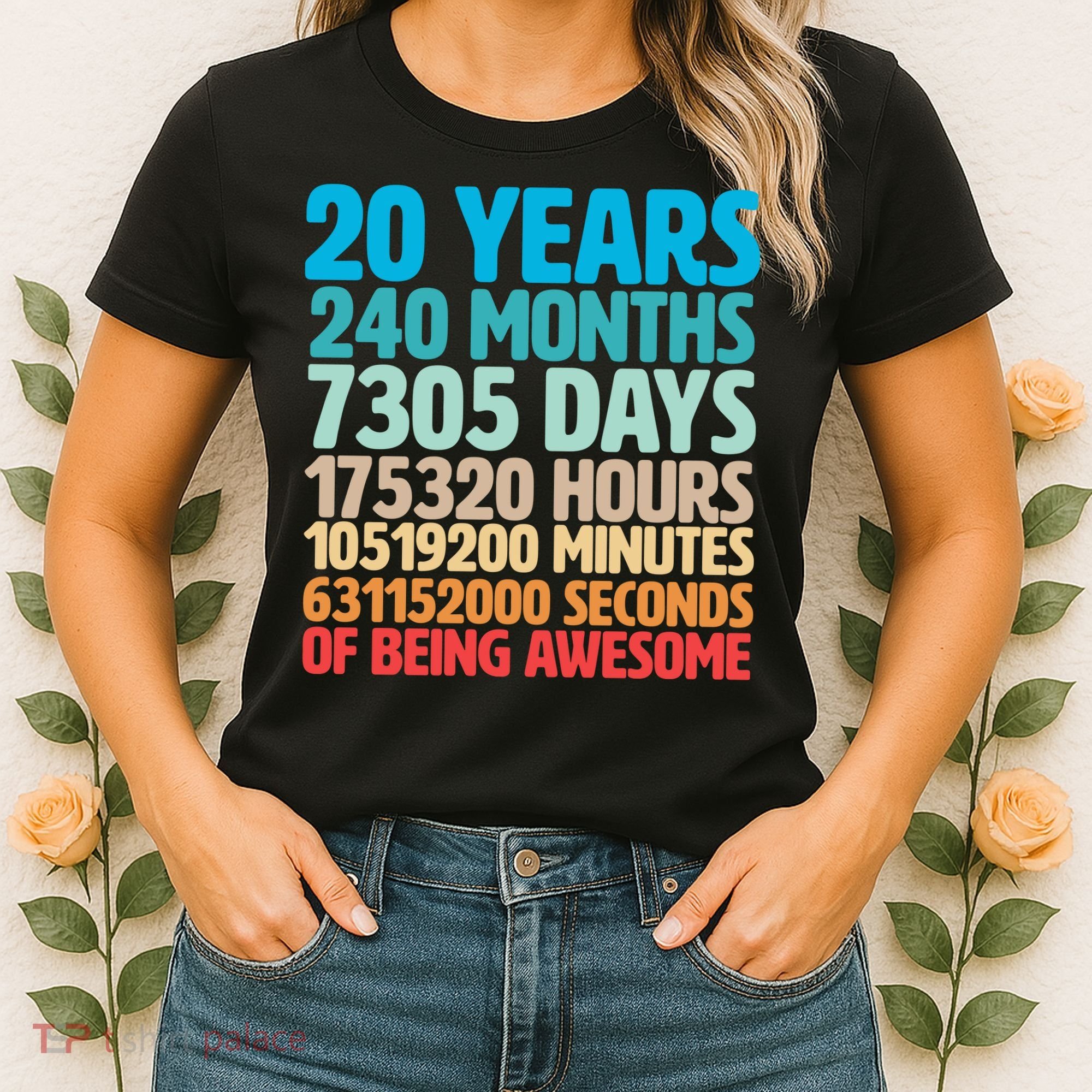 20 Years Of Being Awesome 20th Birthday Time Breakdown Women's T-Shirt