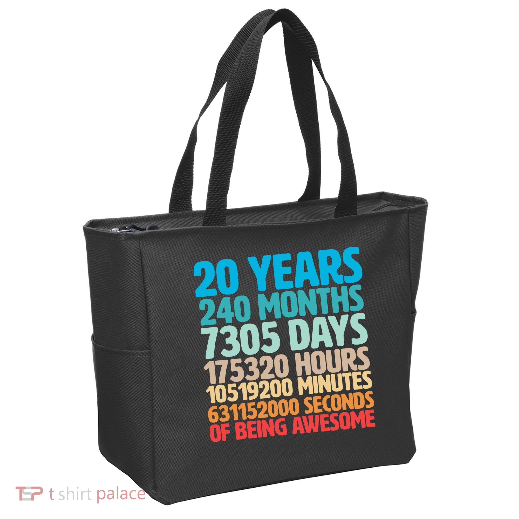 20 Years Of Being Awesome 20th Birthday Time Breakdown Tote Bag