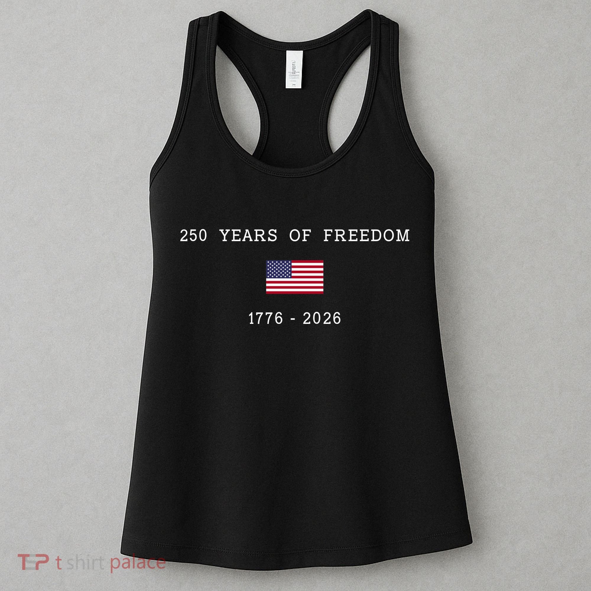 250 Years Of Freedom 1776-2026 USA America Flag Women's Tank Top