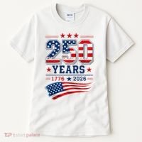 250 Years Of America 1776-2026 Patriotic Celebration Tall T-Shirt thumb 0