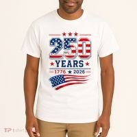 250 Years Of America 1776-2026 Patriotic Celebration Tall T-Shirt thumb 2