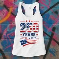 250 Years Of America 1776-2026 Patriotic Celebration Women's Tank Top thumb 3