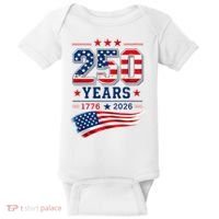 250 Years Of America 1776-2026 Patriotic Celebration Baby Bodysuit thumb 0