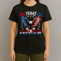 250  Years Of Freedom Painted American Flag Eagle T-Shirt thumb 4