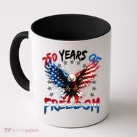 250  Years Of Freedom Painted American Flag Eagle Coffee Mug thumb 0