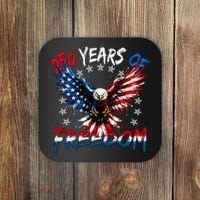 250  Years Of Freedom Painted American Flag Eagle Coaster thumb 0