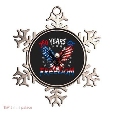 250  Years Of Freedom Painted American Flag Eagle Ornament