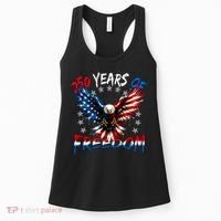 250  Years Of Freedom Painted American Flag Eagle Women's Tank Top thumb 0