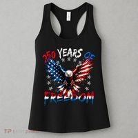 250  Years Of Freedom Painted American Flag Eagle Women's Tank Top thumb 3