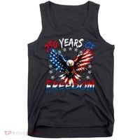 250  Years Of Freedom Painted American Flag Eagle Tank Top thumb 0