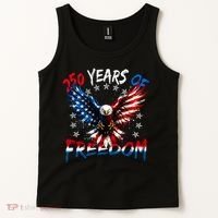 250  Years Of Freedom Painted American Flag Eagle Tank Top thumb 2