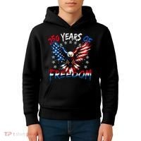 250  Years Of Freedom Painted American Flag Eagle Kids Hoodie thumb 4