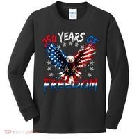250  Years Of Freedom Painted American Flag Eagle Kids Long Sleeve Shirt thumb 0