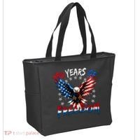 250  Years Of Freedom Painted American Flag Eagle Tote Bag thumb 2