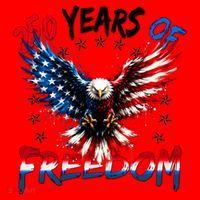 250  Years Of Freedom Painted American Flag Eagle Santa Hat thumb 1