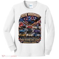 250 Years Of American Horsepower 2026 Woodward Cruising M1 Kids Long Sleeve Shirt thumb 0