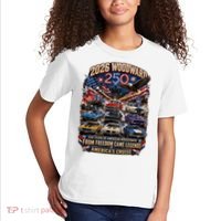 250 Years Of American Horsepower 2026 Woodward Cruising M1 Kids T-Shirt thumb 2