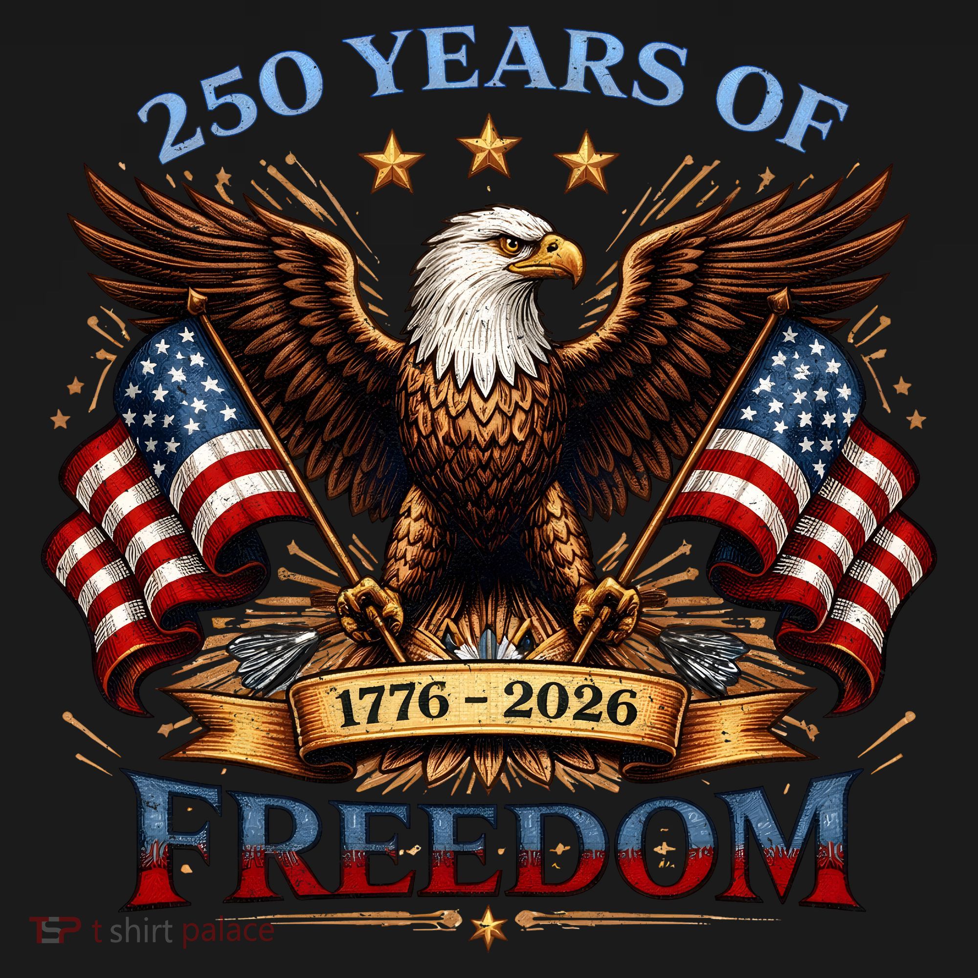250 Years Of Freedom Eagle 1776 2026 America USA Anniversary  Ornament