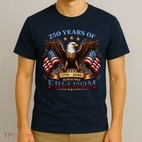 250 Years Of Freedom Eagle 1776 2026 America USA Anniversary  T-Shirt thumb 3