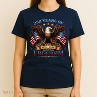 250 Years Of Freedom Eagle 1776 2026 America USA Anniversary  T-Shirt thumb 4